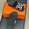 Hermès Chypre Techno Sandal Beige Esquisse and Black Tufted Suede Palladium Hardware 38.5 EU